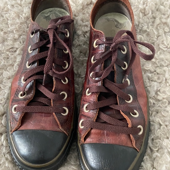 Converse Other - Converse Men's Burgundy and Black Low-Top Sneakers